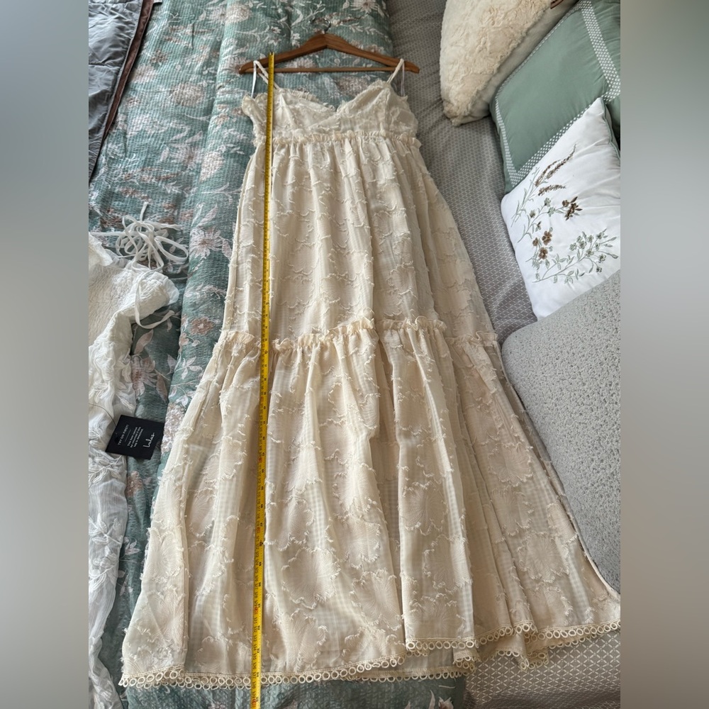 Lulu’s Charm and Charisma Cream Burnout Floral Midi Dress - Picture 11 of 16